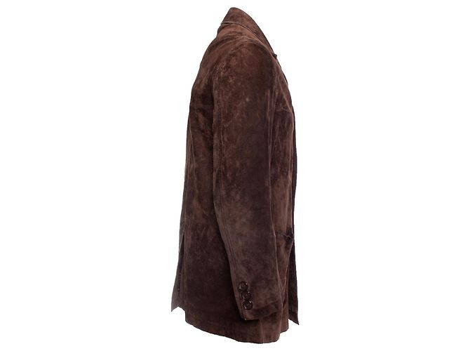 Autre Marque Donna Karan, Braune Wildlederjacke - Ansicht 4