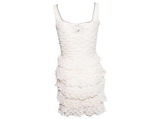 Isabel Marant, Rüschenkleid aus Spitze Weiß - Ansicht 3