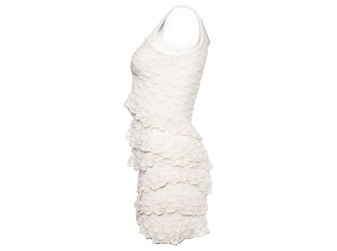 Isabel Marant, Rüschenkleid aus Spitze Weiß - Ansicht 4