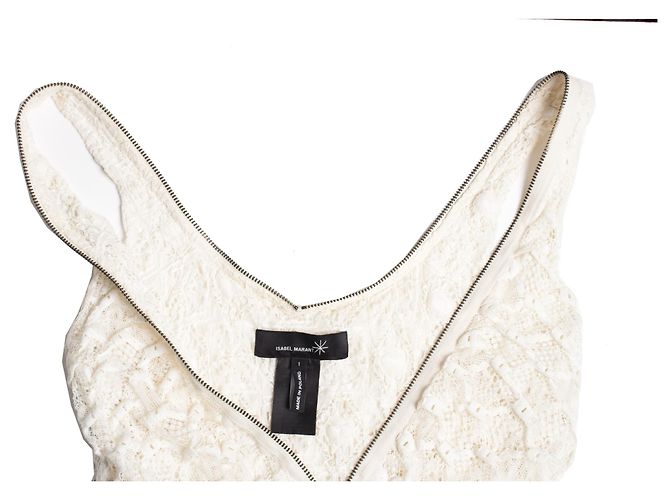 Isabel Marant, Rüschenkleid aus Spitze Weiß - Ansicht 5