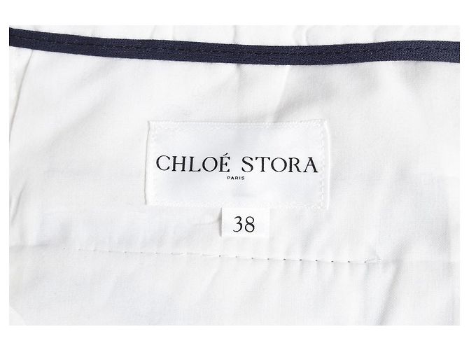 Autre Marque Chloe Stora, calças com flores douradas Azul Dourado - vista 5