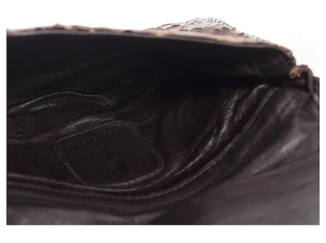 Autre Marque Maison Du Posh, Braune Python-Clutch - Ansicht 9