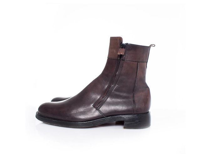 Costume National Traje nacional, Botas de cuero marron Castaño - vista 2