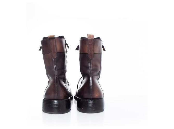 Costume National Traje nacional, Botas de cuero marron Castaño - vista 3