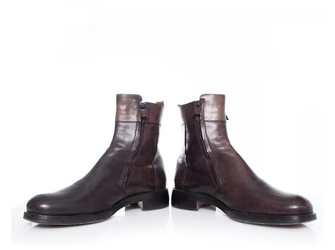 Costume National Traje nacional, Botas de cuero marron Castaño - vista 4