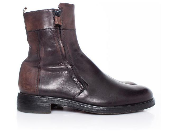 Costume National Traje nacional, Botas de cuero marron Castaño - vista 5