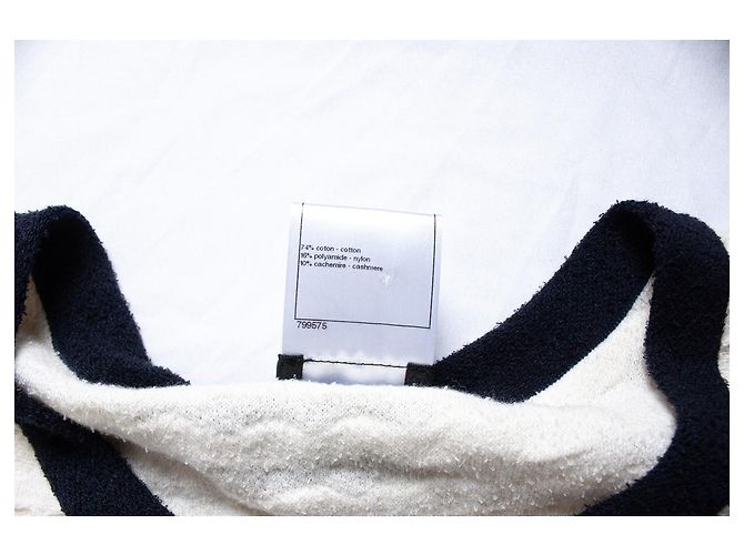 Chanel, Kombi-Set aus blauem und cremefarbenem Strick - Ansicht 8