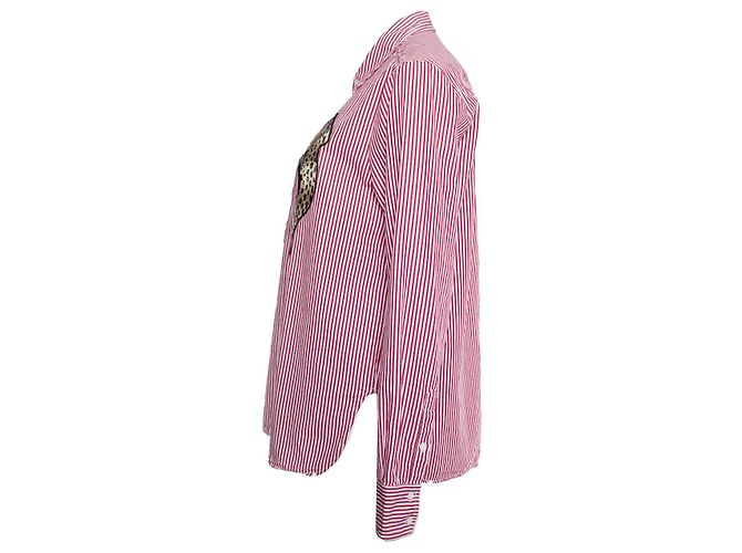 ZOE KARSSEN, camisa a rayas con panteras Roja - vista 3
