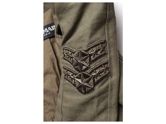 Balmain Balmaın, Armeegrüne Bikerjacke - Ansicht 5