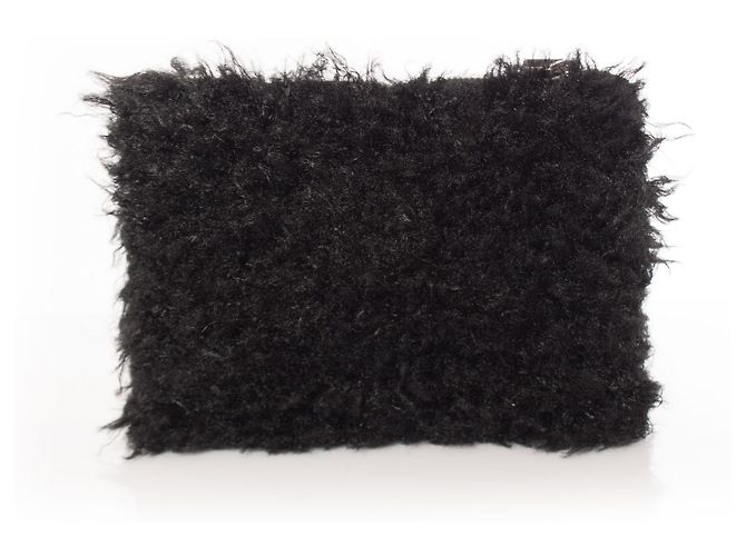 Autre Marque AGL, pochette nera realizzata in pelle di pecora Nero - vista 3
