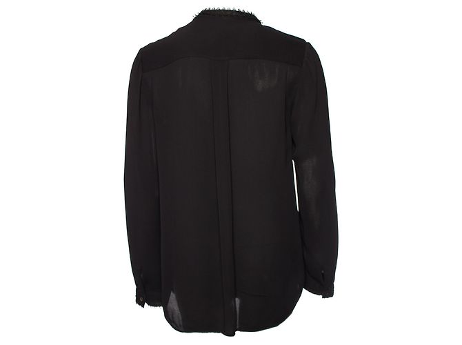 Reiss Reis, camicetta nera con pizzo. Nero - vista 3