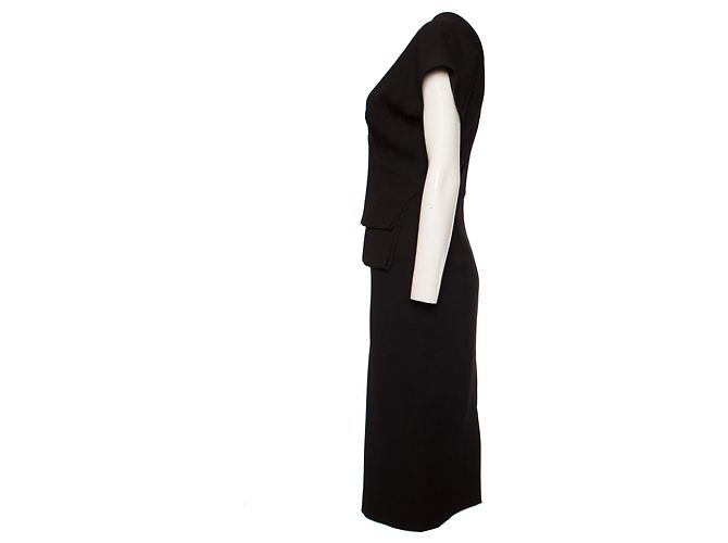 Roland Mouret, Schwarzes Wollkleid. - Ansicht 2
