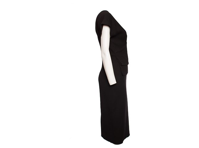 Roland Mouret, Schwarzes Wollkleid. - Ansicht 4