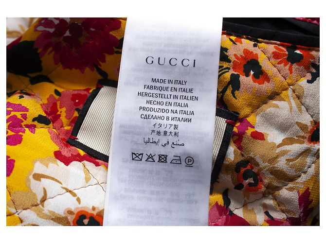 gucci, Giubbotto in denim grigio con patch banana - vista 8