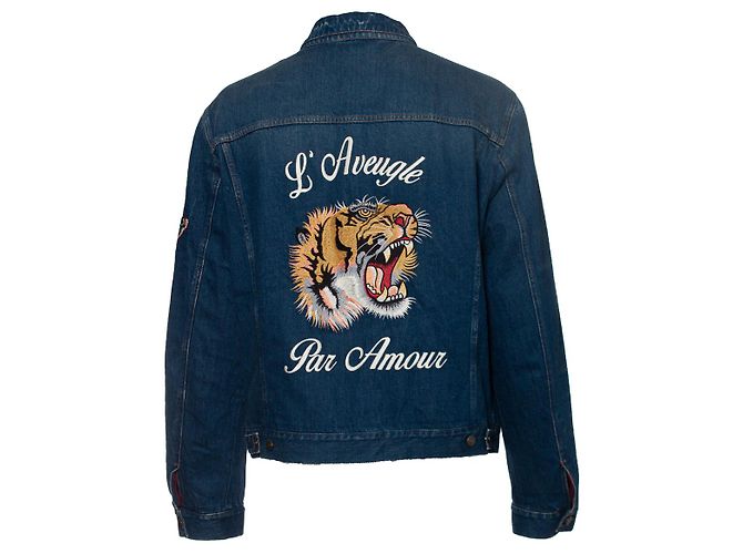 Gucci, L’aveugle par amour obere Jeansjacke Blau - Ansicht 2