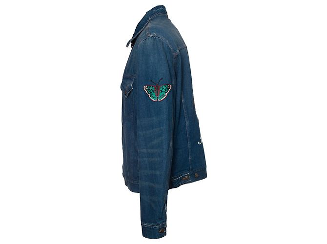 Gucci, L’aveugle par amour obere Jeansjacke Blau - Ansicht 4