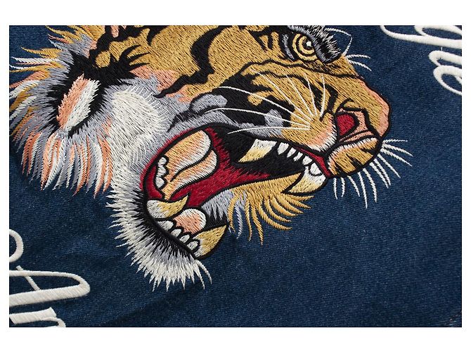 Gucci, L’aveugle par amour obere Jeansjacke Blau - Ansicht 5