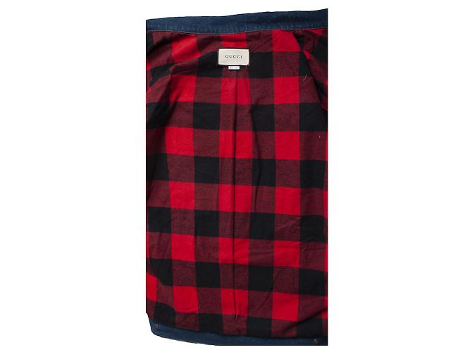 Gucci, L’aveugle par amour obere Jeansjacke Blau - Ansicht 9