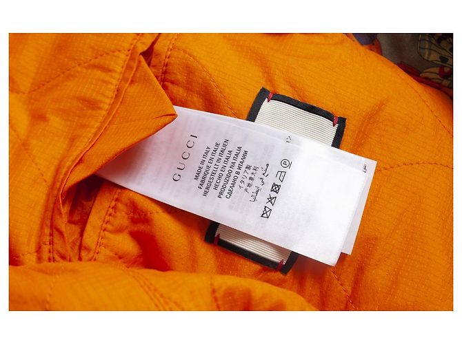 Gucci, Parka acolchada con estampado de serpiente Flora Verde - vista 9