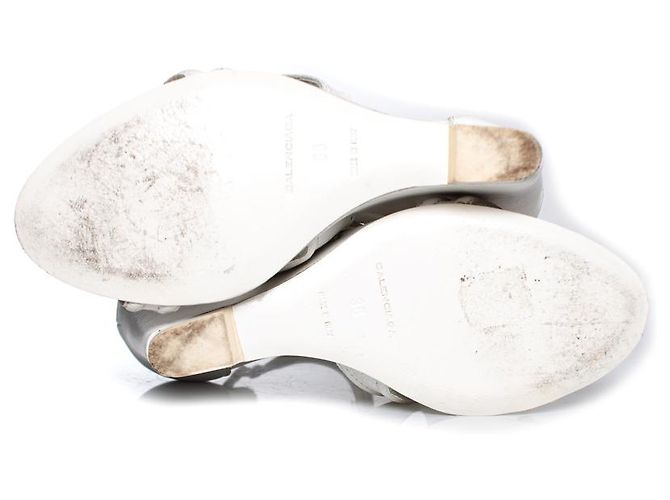 Balenciaga, Zeppe in pelle bianca Bianco - vista 7