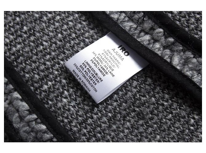 IRO, Gestrickte Woll-Bikerjacke in Grau - Ansicht 8