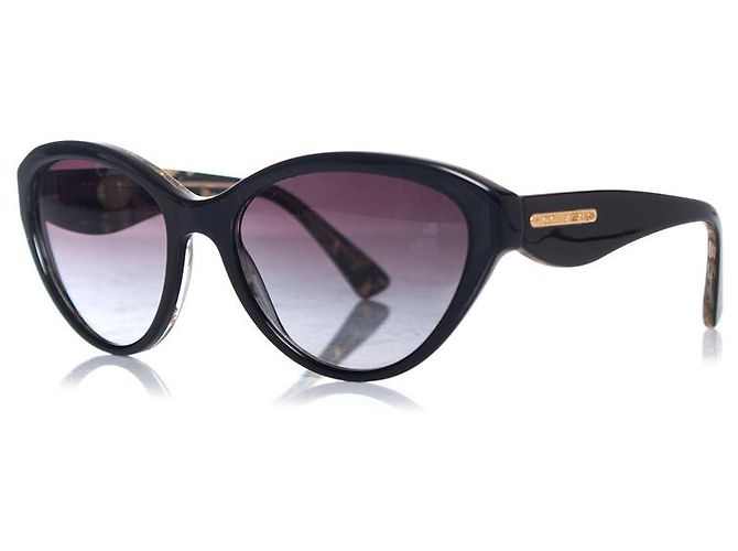 DOLCE & GABBANA, Occhiali da sole cat-eye neri Nero - vista 2