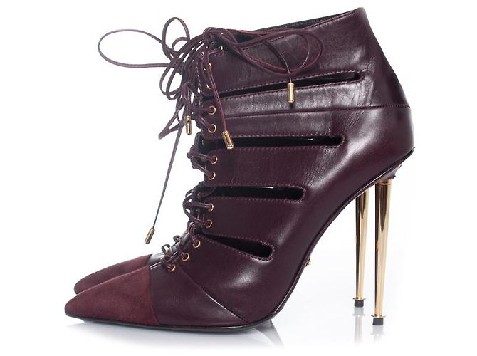Tom Ford, Ausgeschnittene Schnürstiefeletten Rot - Ansicht 2