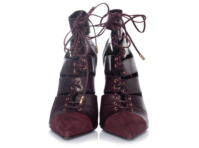 Tom Ford, Ausgeschnittene Schnürstiefeletten Rot - Ansicht 4