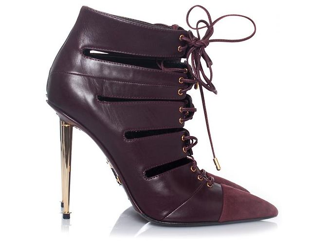 Tom Ford, Ausgeschnittene Schnürstiefeletten Rot - Ansicht 5