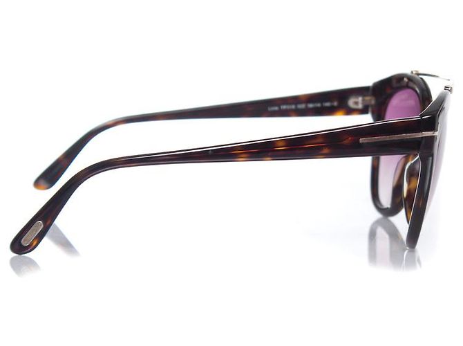 Tom Ford, Gafas de sol Livia con estampado de tortuga Castaño - vista 3