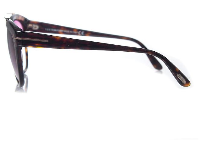 Tom Ford, Gafas de sol Livia con estampado de tortuga Castaño - vista 5