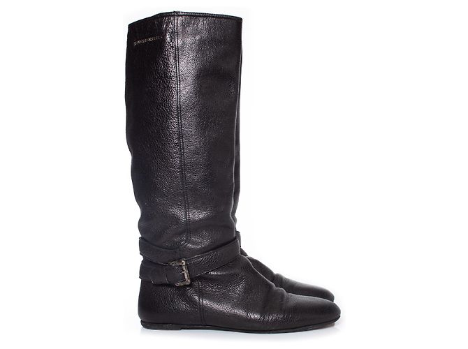 BURBERRY, Botas de montar a caballo de piel marrón. Castaño - vista 5