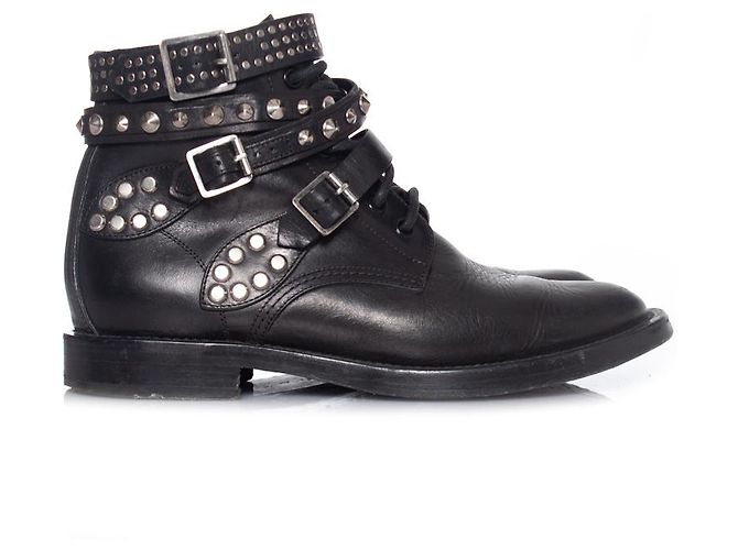 SAINT LAURENT, Stivaletti militari Nero - vista 4