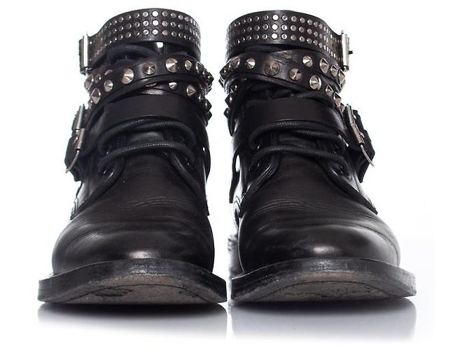 SAINT LAURENT, Stivaletti militari Nero - vista 5