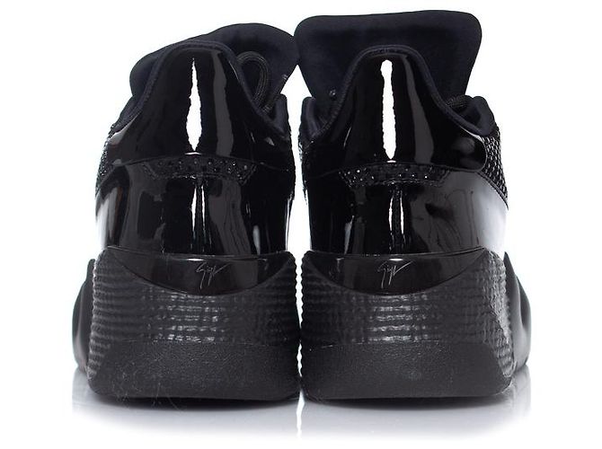 Giuseppe Zanotti, Scarpe da ginnastica nere TALON con strass Nero - vista 3
