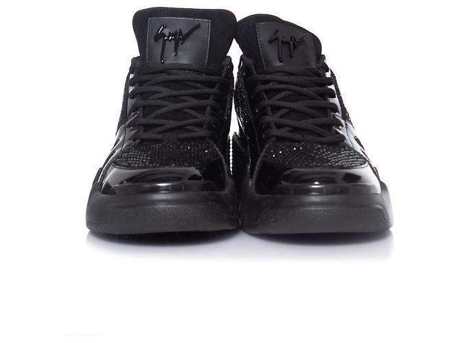 Giuseppe Zanotti, Scarpe da ginnastica nere TALON con strass Nero - vista 5