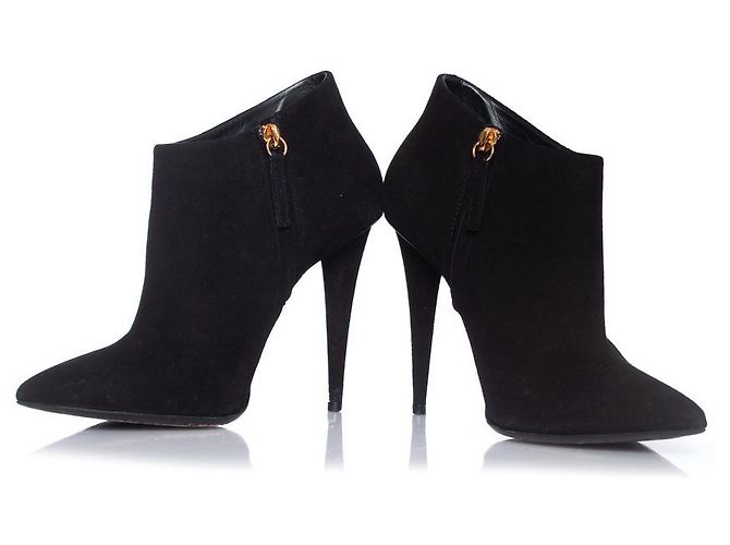 Giuseppe Zanotti, Stivaletti in camoscio nero - vista 6