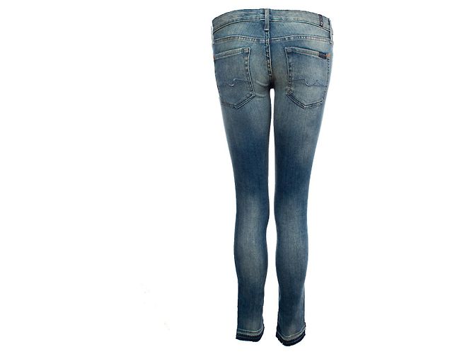 7 For All Mankind 7 Para toda la humanidad, jeans lavados azules - vista 2