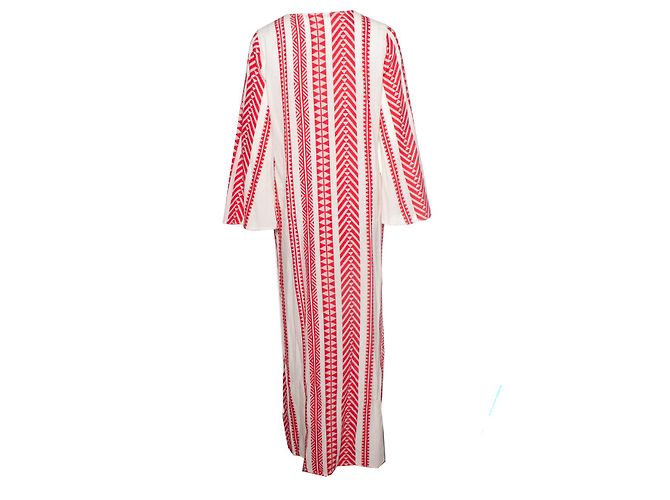 Autre Marque devoción, Caftán con estampado étnico Roja - vista 2