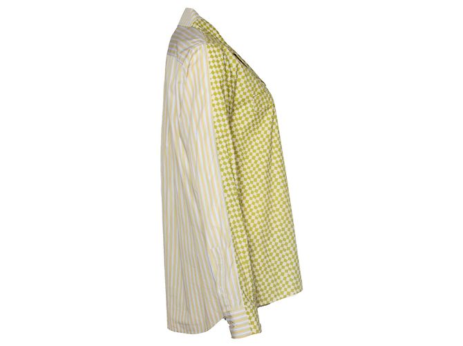 Marni, camisa con estampado gráfico en verde - vista 3