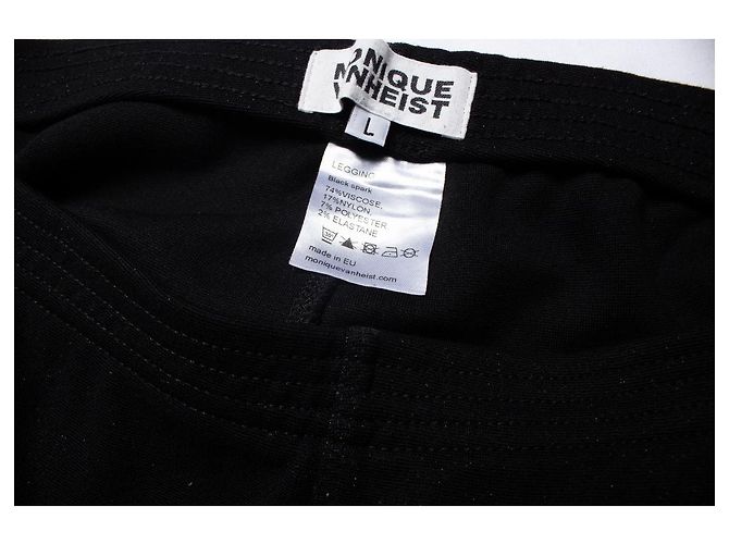Autre Marque Monique van heist, Schwarze, funkelnde Stretch-Leggings - Ansicht 5
