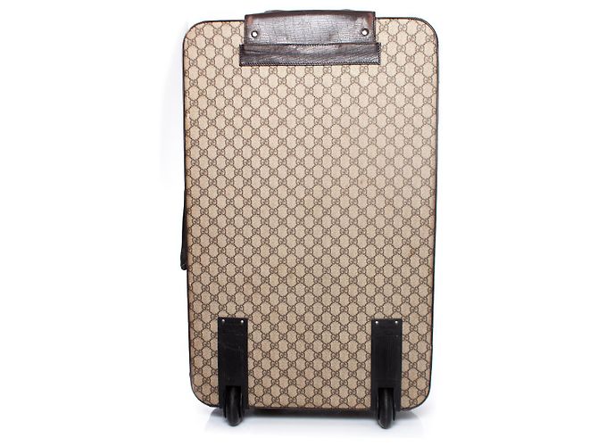 gucci, Valigia in tela GG in marrone - vista 2