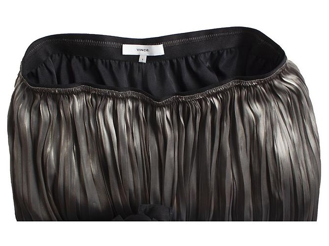 Vince, pantalone metallico con tratti - vista 5