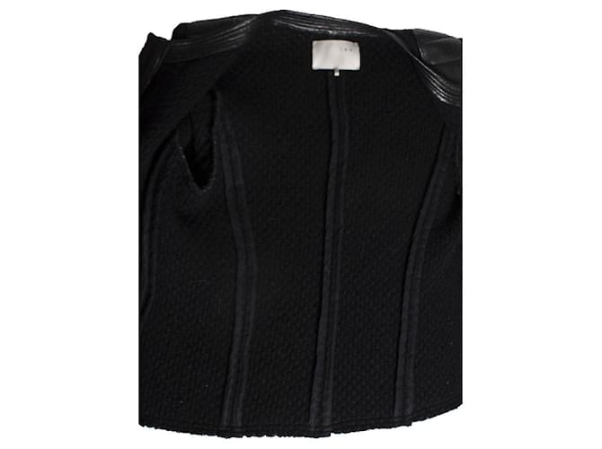 IRO, Offen gewebte Natascha-Bikerjacke Schwarz - Ansicht 7