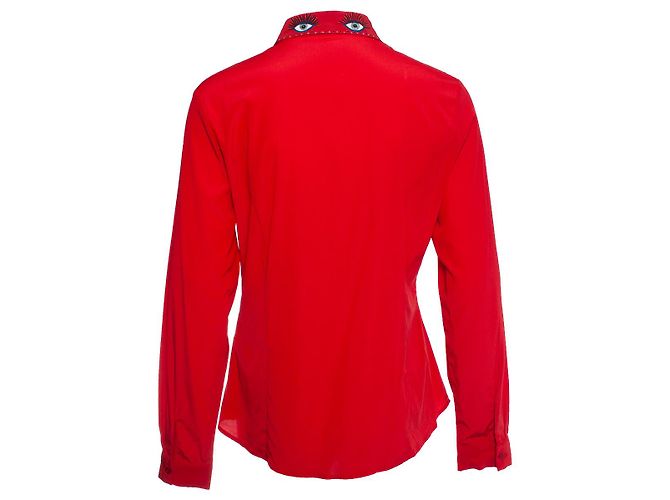 Autre Marque Charlotte Sparre, rote Bluse mit Obermaterial - Ansicht 2