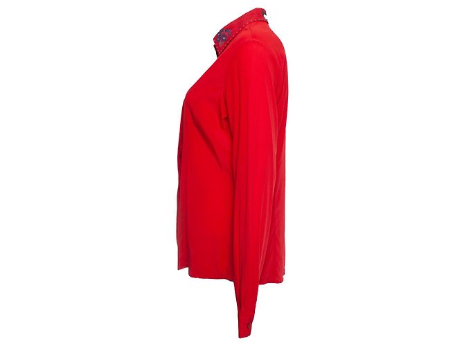 Autre Marque Charlotte Sparre, rote Bluse mit Obermaterial - Ansicht 3