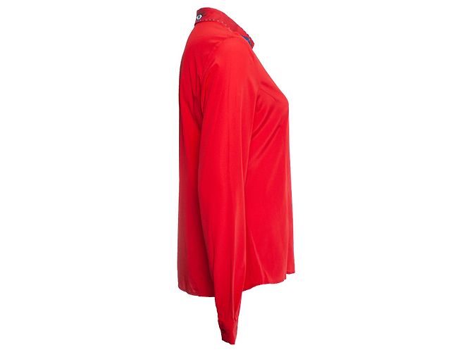 Autre Marque Charlotte Sparre, rote Bluse mit Obermaterial - Ansicht 4