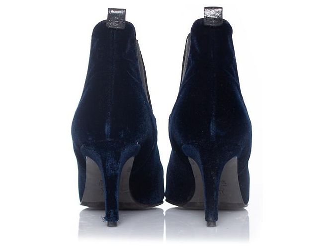 Autre Marque Canile e Schmenger, stivaletti in velluto in blu - vista 6