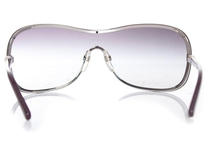 Chanel, Óculos de sol escudo com pérola Vermelho - vista 5