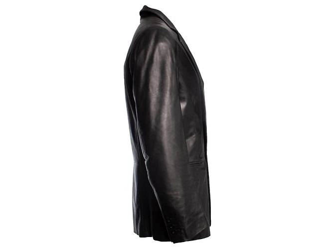 EMPORIO ARMANI, Lederblazer Schwarz - Ansicht 3
